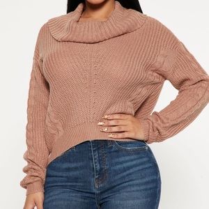 Keep on Guessing Cowl Neck Sweater